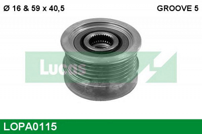 LUCAS ENGINE DRIVE lopa0115 -  Механизм свободного хода генератора